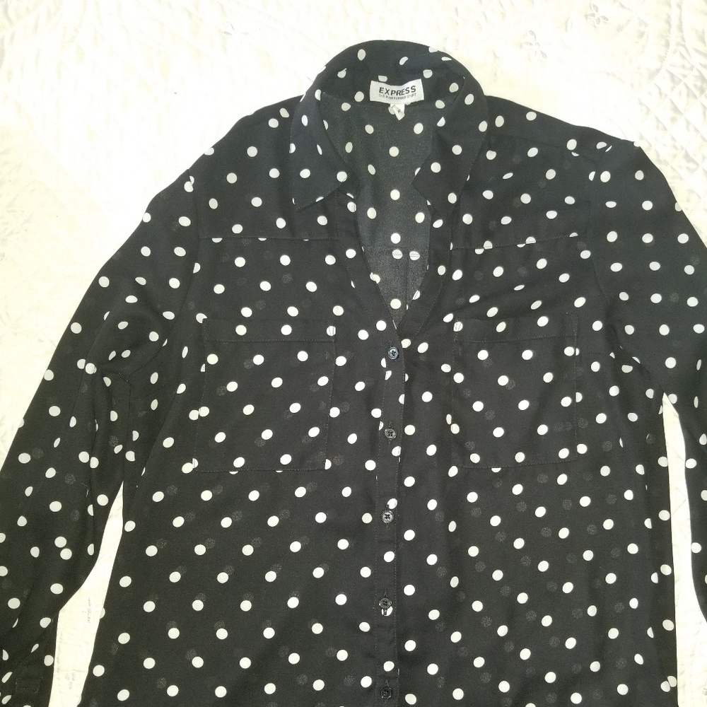 Dots black blouse